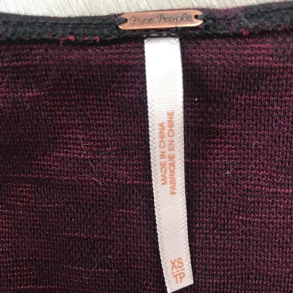 Free People Diamond Print plaid knit Mini‎ Skirt Black /Red XS - Picture 5 of 7